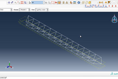 آموزش تحلیل جرثقیل دروازه ای در نرم افزار آباکوس abaqus